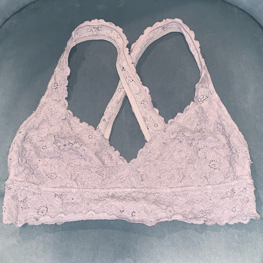 aerie gray lace bralette
